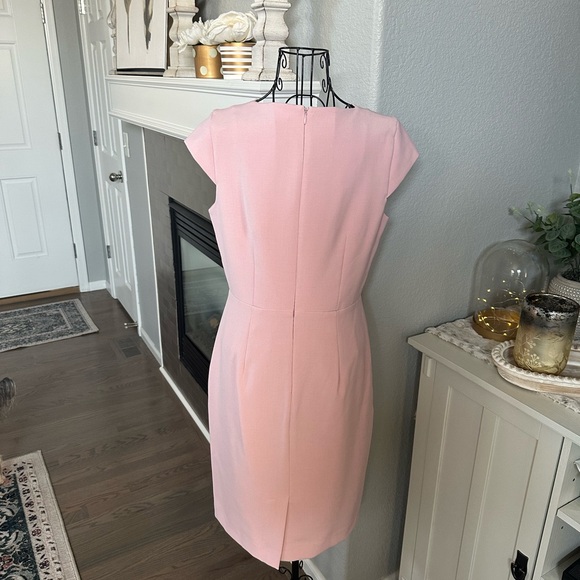 Pink Ann Taylor Dress with Scallop Detail - Picture 4 of 6